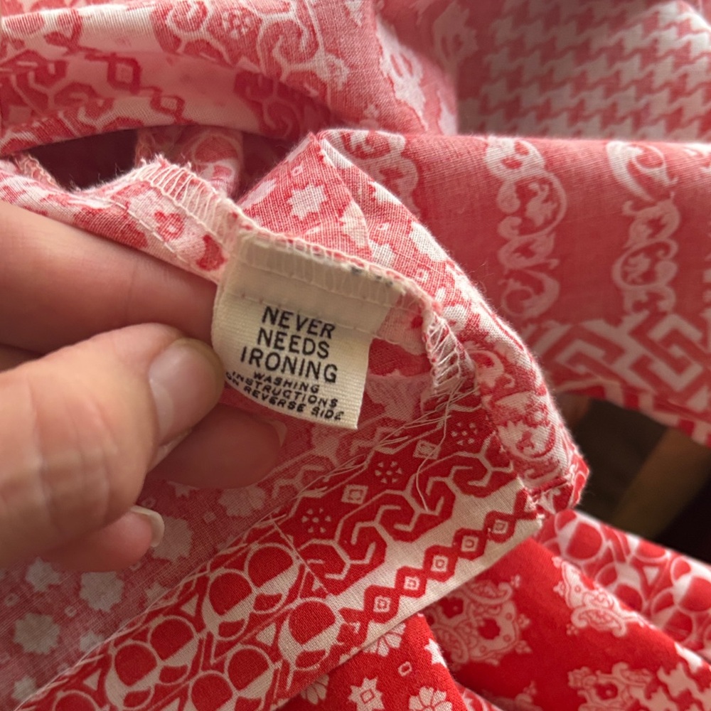 Wrangler Red Patterned Button Down Shirt - image 5